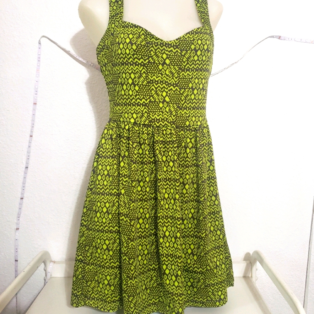 Tribal Print Skater Dress M